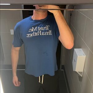Blue gym shirt